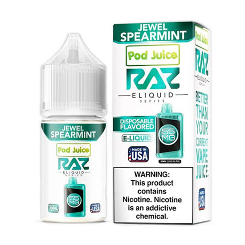 Pod Juice x Raz Jewel Spearmint Salt 30mL - ZOE COHEN