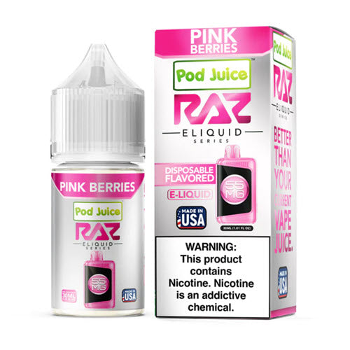Pod Juice x Raz Pink Berries Salt 30mL - ZOE COHEN
