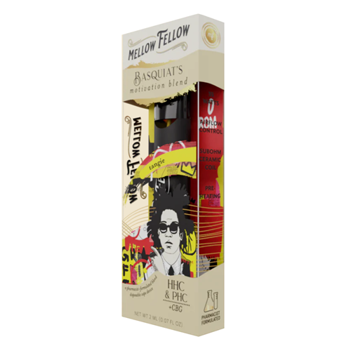 Mellow Fellow Basquiat's Motivation Blend Tangie HHC, PHC, CBG 2mL Disposable Vape - 1PC - ZOE COHEN