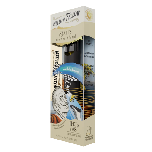 Mellow Fellow Dali's Dream Blend Double Dream HHC, D8, CBD, CBN, THCp 2mL Disposable Vape - 1PC - ZOE COHEN