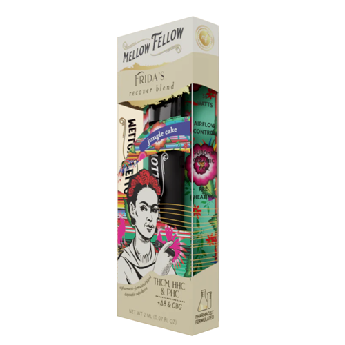 Mellow Fellow Frida's Recovery Blend Jungle Cake THCm, HHC, PHC, D8, CBG 2mL Disposable Vape - 1PC - ZOE COHEN