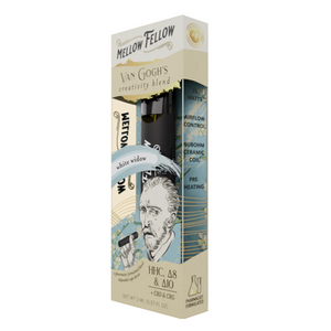 Mellow Fellow Van Gogh's Creativity Blend White Widow HHC, D8, CBD, CBG, D10 2mL Disposable Vape - 1PC - ZOE COHEN